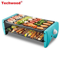 Techwood 天狐 电烧烤炉 GR-106A标准款 多功能料理烤盘+烤网