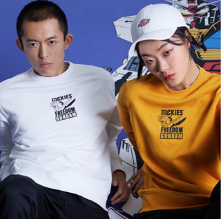 Dickies 帝客 高达联名款 男女款圆领卫衣 白色 M