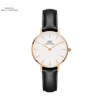丹尼尔惠灵顿（DanielWellington）DW手表女表黑色皮带24mm简约白盘欧美学生石英表DW00100443