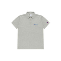 ChampionT恤官网2021春夏新款男士翻领Polo草写小Logo短袖T恤 C3-P306-1 浅灰色 XL