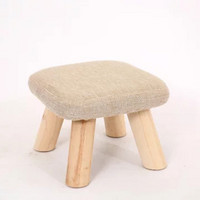 缘诺亿  蘑菇创意换鞋凳儿童矮凳四脚方凳可拆洗家居凳实木卡通凳