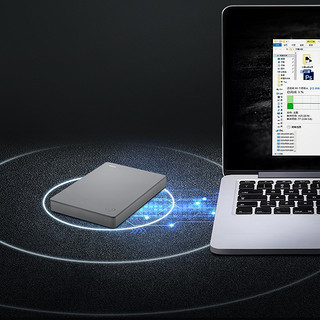 SEAGATE 希捷 Basic简系列 2.5英寸Micro-B便携移动机械硬盘 2TB USB3.0 灰色