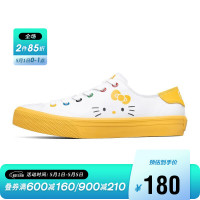 SKECHERS 斯凯奇 Skechers斯凯奇官方秋冬新品HELLOKITTY联名款女子板鞋帆布鞋 66666316 白色/黄色/WYL 37