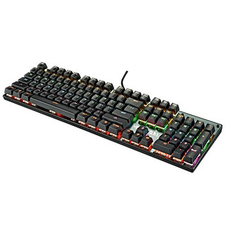 HYUNDAI 现代影音 HY-K700 104键 有线机械键盘*10 黑色 国产青轴 混光