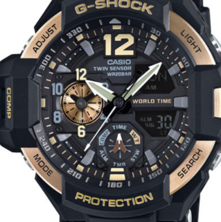 CASIO 卡西欧 G-SHOCK 航空系列 52.1毫米石英腕表 GA-1100-9G