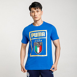 PUMA 彪马  ITALIA FIGC联名 男款棉质透气印图短袖T恤