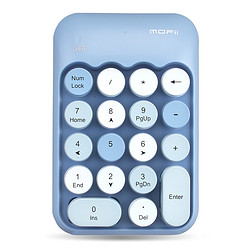 MOFii 摩天手 X910 无线笔记本数字小键盘 USB无线键盘 蓝色混彩 自营