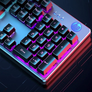 hp 惠普 k500 经典版 104键 有线薄膜键盘 黑色 混光