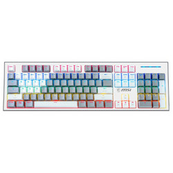 MSI 微星 GK50Z PIXEL 60度灰 RGB有线机械键盘 104键 青轴