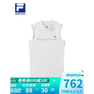 FILA ATHLETICS斐乐女子运动背心2021夏季新款瑜伽高尔夫运动背心 A11W125182F玉石白-WT 160/80A/S