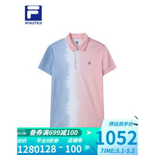 FILA ATHLETICS 斐乐女子短袖POLO2021夏季新款商务高尔夫POLO领 玉石白匹印-PT 180/96A/XXL