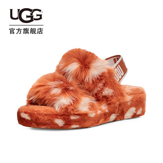 UGG2021春季新款女士凉鞋经典毛绒时尚休闲斑点款凉拖鞋 1118165 BLK | 黑色 37