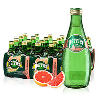 perrier 巴黎水 法国原装进口 气泡矿泉水 西柚味330ml*24瓶