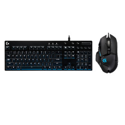 logitech 罗技 G610 有线机械键盘 cherry红轴+G520 HERO 有线鼠标 键鼠套装 黑色