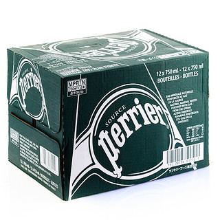 perrier 巴黎水 充气天然矿泉水 原味 750ml*12瓶