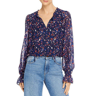 Parker Womens Belle Floral Boho Peasant Top