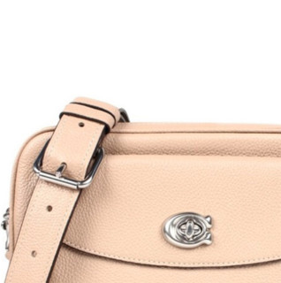 COACH 蔻驰 CASSIE系列 女士皮质斜挎相机包 639 LHTAU 卡其色 中号