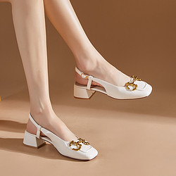 polo 圣大保罗 高跟鞋女2021年夏季新款法式玛丽珍凉鞋中跟女鞋