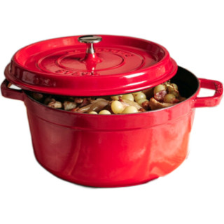 STAUB 珐宝 40509-814 汤锅(18cm、1.7L、铸铁、樱桃红)