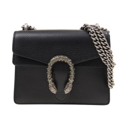 gucci古驰dionysus系列女士牛皮单肩酒神包421970caogn8176黑色迷你