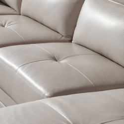 cheers芝华仕3016现代简约真皮沙发右脚位奶杏色