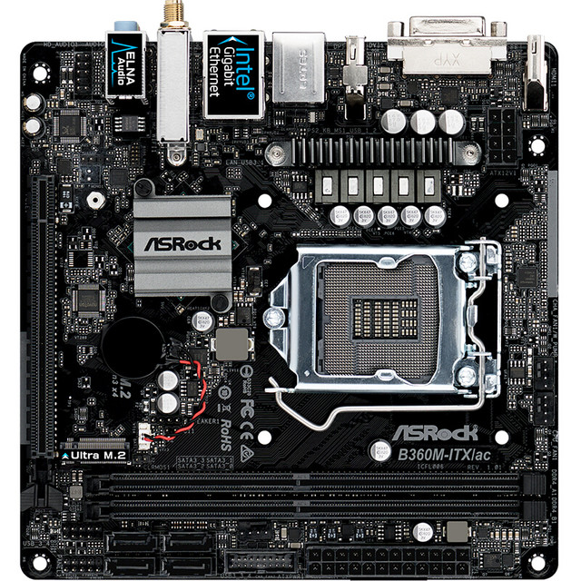 ASRock 华擎ITX系列B360M-ITX/ac MINI-ITX主板（Intel LGA1151、B360