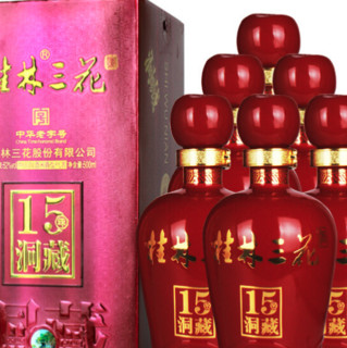 GUILIN SANHUA 桂林三花 15年洞藏 52%vol 米香型白酒 500ml*6瓶 整箱装