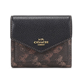 COACH 蔻驰 C0047 B4AWV 女士帆布短款钱包