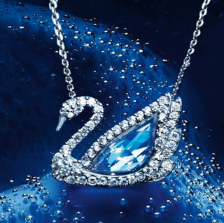 SWAROVSKI 施华洛世奇 经典天鹅系列 5533397 天鹅项链 38cm 蓝色