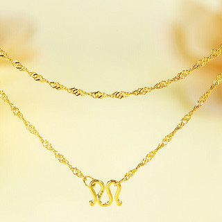 CHJ JEWELLERY 潮宏基 XXG30000048 天长地久足金项链 42cm 3.4g