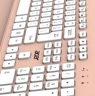 acer 宏碁 2.4G无线键鼠套装 粉色 白色键盘膜