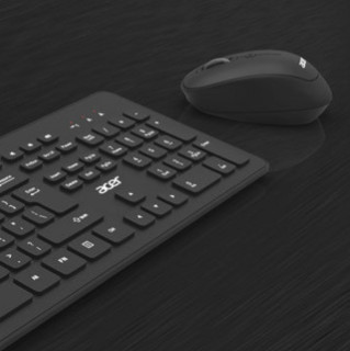 acer 宏碁 2.4G无线键鼠套装 黑色 白色键盘膜