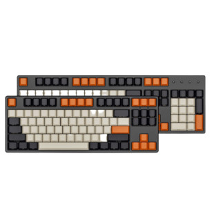 ROYAL KLUDGE RK988 104键 蓝牙双模无线机械键盘 侧刻 黑橙 国产青轴 单光