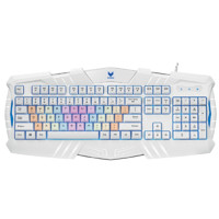 RAPOO 雷柏 V51 有线薄膜键盘 白色 单光