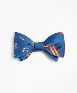 Brooks Brothers 布克兄弟 Nautical with Stripe Reversible Bow Tie