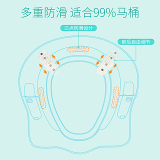 开优米（kiuimi） 加大号儿童马桶圈坐便器男宝宝坐便圈女小孩马桶盖垫婴幼儿座便器 珍珠白 PU软垫