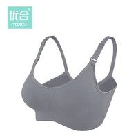 优合（YOUHA）哺乳文胸无钢圈聚拢有型怀孕期胸罩喂奶上托内衣薄款 YH-F08 灰色 S