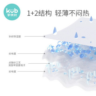 kub 可优比 汗巾儿童纯棉隔汗巾婴儿宝宝汗巾垫背全棉幼儿园吸汗巾 升级款：小小梦想家 M