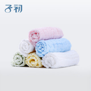 子初婴儿棉纱浴巾 白色120*120cm+方巾