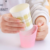 CHAHUA 茶花 杯子架一次性纸杯托杯架 茶托家用办公杯座开水隔热 12支装