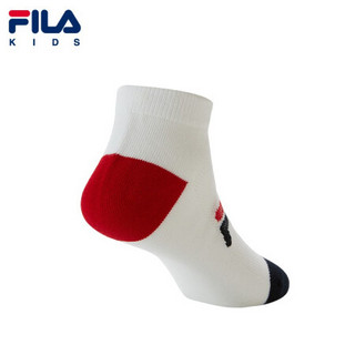 FILA斐乐男童女童袜子2021夏季新款儿童袜子针织低腰袜 传奇蓝-NV M