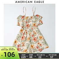 AMERICAN EAGLE AEO女士新款吊带一字领中腰清新连衣裙 American Eagle1399_5194