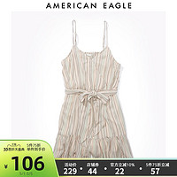 AMERICAN EAGLE AEO新款V领吊带女士条纹高腰连体短裤American Eagle 0397_5090