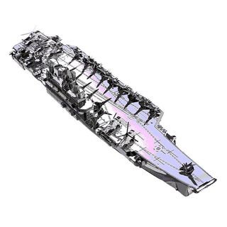 拼酷3D金属立体拼装拼插模型玩具拼图DIY创意礼物辽宁号航空母舰模型家居摆件饰品 辽宁号航母+8号防尘罩+专业级工具组