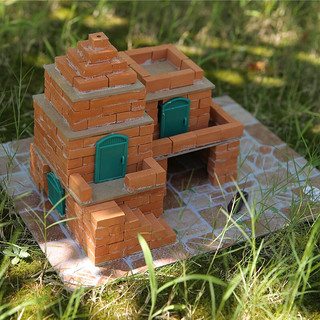 美乐（JoanMiro）迷你建筑屋 儿童泥瓦匠DY手工搭建房屋玩具3D立体建筑仿真砖头模型6岁以上 小小建筑师-欧洲名古迹
