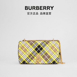 BURBERRY 小号苏格兰格纹棉质萝纳包 80368051 金盏花黄色