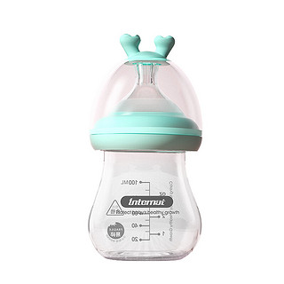 （新品） 新生婴儿玻璃奶瓶宽口径防胀气迷你小号初生喝水防呛0-3-6个月 绿s