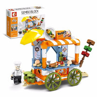 SEMBO BLOCK 森宝积木 步行街系列 601103 撸串烧烤车