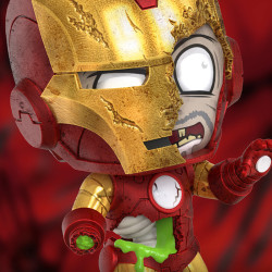 Hot Toys 漫威丧尸 钢铁侠 美国队长 金刚狼 死侍 COSBABY迷你珍藏 817