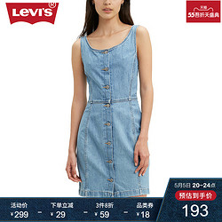 Levi's 李维斯  Levi's李维斯女士夏季休闲纯棉无袖牛仔背带裙